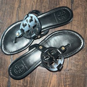 Tory Burch Miller Sandal leather black size 7